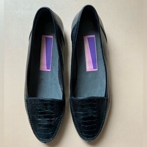 Vintage Susan Bennis Warren Edwards Black Leather Loafers W9.5 or 10 Narrow EUC